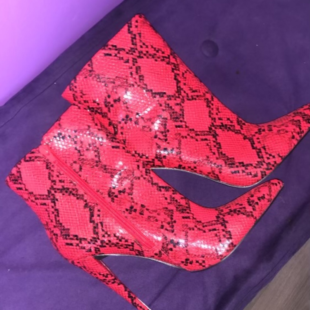 Snake skin boots